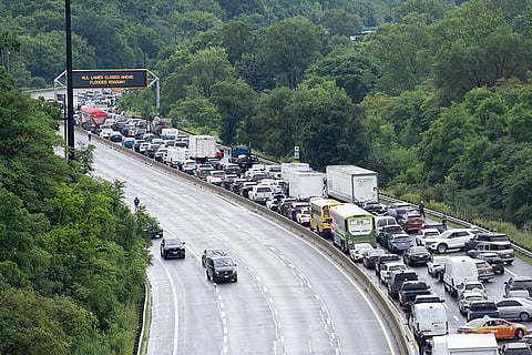 Traffic blocks at Don Valley Parkway